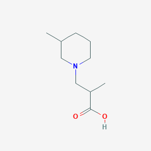 molecular formula C10H19NO2 B1418947 2-Methyl-3-(3-methylpiperidin-1-yl)propanoic acid CAS No. 31035-69-5