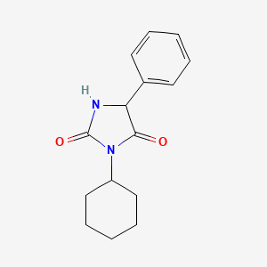 molecular formula C15H18N2O2 B1418951 3-Cyclohexyl-5-phenylimidazolidine-2,4-dione CAS No. 81968-74-3