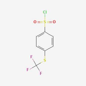 molecular formula C7H4ClF3O2S2 B1418953 4-[(Trifluoromethyl)sulfanyl]benzene-1-sulfonyl chloride CAS No. 67216-75-5