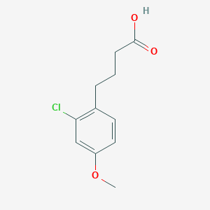 molecular formula C11H13ClO3 B1418960 4-(2-氯-4-甲氧基苯基)丁酸 CAS No. 899348-17-5