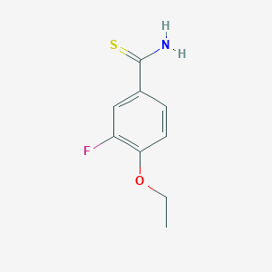 molecular formula C9H10FNOS B1418964 4-Ethoxy-3-fluorobenzene-1-carbothioamide CAS No. 1153271-13-6