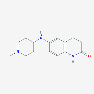 molecular formula C15H21N3O B1418967 6-[(1-Methylpiperidin-4-yl)amino]-1,2,3,4-tetrahydroquinolin-2-one CAS No. 1157387-37-5