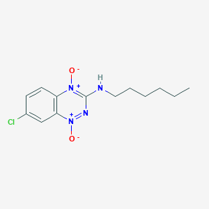 molecular formula C13H17ClN4O2 B14189695 (3E)-7-Chloro-3-(hexylimino)-1-oxo-1lambda~5~,2,4-benzotriazin-4(3H)-ol CAS No. 921933-55-3