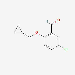 molecular formula C11H11ClO2 B1418971 5-Chloro-2-(cyclopropylmethoxy)benzaldehyde CAS No. 883519-13-9