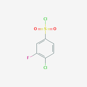 molecular formula C6H3Cl2FO2S B1418972 4-Chloro-3-fluorobenzenesulfonyl chloride CAS No. 942035-77-0