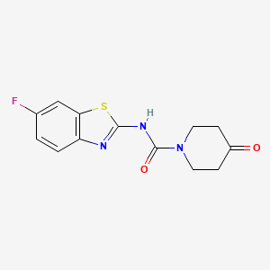 molecular formula C13H12FN3O2S B14189813 N-(6-Fluoro-1,3-benzothiazol-2-yl)-4-oxopiperidine-1-carboxamide CAS No. 833489-67-1