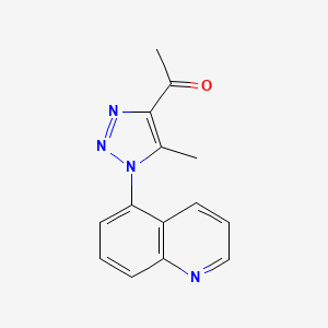 molecular formula C14H12N4O B1418992 1-[5-甲基-1-(喹啉-5-基)-1H-1,2,3-三唑-4-基]乙酮 CAS No. 1157067-60-1