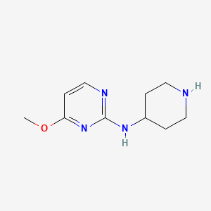 molecular formula C10H16N4O B1418997 4-甲氧基-N-(哌啶-4-基)嘧啶-2-胺 CAS No. 1156837-11-4