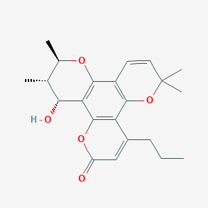 molecular formula C22H26O5 B141900 Calanolide B CAS No. 142632-33-5