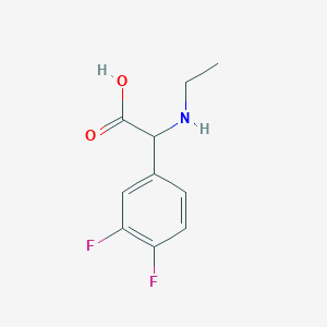 molecular formula C10H11F2NO2 B1419007 2-(3,4-Difluorophenyl)-2-(ethylamino)acetic acid CAS No. 1214017-87-4