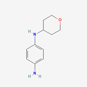 molecular formula C11H16N2O B1419011 1-N-(oxan-4-yl)benzene-1,4-diamine CAS No. 1153226-71-1