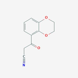 molecular formula C11H9NO3 B1419012 3-(2,3-Dihydro-1,4-benzodioxin-5-yl)-3-oxopropanenitrile CAS No. 1155140-22-9