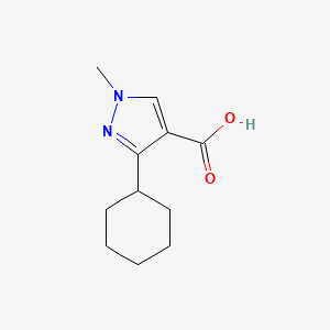 molecular formula C11H16N2O2 B1419015 3-cyclohexyl-1-methyl-1H-pyrazole-4-carboxylic acid CAS No. 1157394-06-3