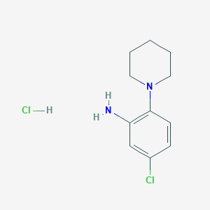 molecular formula C11H16Cl2N2 B1419017 5-Chloro-2-(piperidin-1-yl)aniline hydrochloride CAS No. 856846-59-8