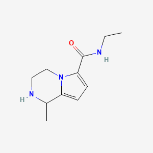 molecular formula C11H17N3O B1419019 N-ethyl-1-methyl-1H,2H,3H,4H-pyrrolo[1,2-a]pyrazine-6-carboxamide CAS No. 1087792-08-2