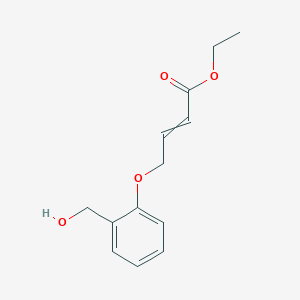 molecular formula C13H16O4 B14190335 Ethyl 4-[2-(hydroxymethyl)phenoxy]but-2-enoate CAS No. 928258-96-2