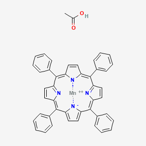 molecular formula C46H32MnN4O2 B1419036 Acetic acid;manganese(2+);5,10,15,20-tetraphenylporphyrin-22,24-diide CAS No. 58356-65-3