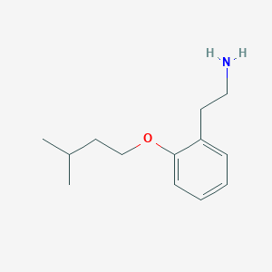 molecular formula C13H21NO B1419046 2-[2-(3-Methylbutoxy)phenyl]ethanamine CAS No. 1179153-30-0