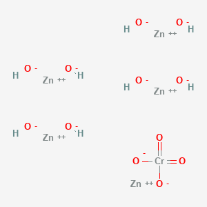 molecular formula CrH8O12Zn5 B1419048 Pentazinc chromate octahydroxide CAS No. 49663-84-5