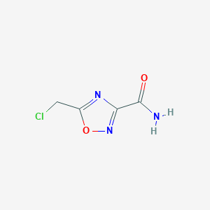 molecular formula C4H4ClN3O2 B1419050 5-(Chloromethyl)-1,2,4-oxadiazole-3-carboxamide CAS No. 34879-29-3