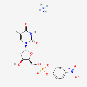 molecular formula C16H21N4O10P B1419051 5'-Thymidylic acid, mono(4-nitrophenyl) ester, monoammonium salt CAS No. 83918-61-0