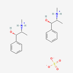 molecular formula C20H32N2O6S B1419052 Bis((S-(R*,S*))-(beta-hydroxy-alpha-methylphenethyl)methylammonium) sulphate CAS No. 93918-98-0