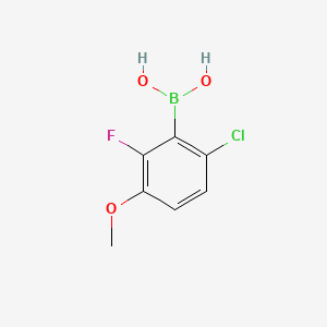 molecular formula C7H7BClFO3 B1419056 6-Chloro-2-fluoro-3-methoxyphenylboronic acid CAS No. 867333-04-8