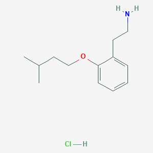 molecular formula C13H22ClNO B1419069 {2-[2-(3-Methylbutoxy)phenyl]ethyl}amine hydrochloride CAS No. 1201633-45-5