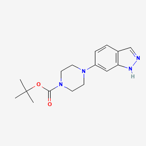 molecular formula C16H22N4O2 B1419071 Tert-butyl 4-(1H-indazol-6-YL)piperazine-1-carboxylate CAS No. 744219-43-0