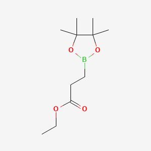 molecular formula C11H21BO4 B1419078 Ethyl 3-(4,4,5,5-tetramethyl-1,3,2-dioxaborolan-2-yl)propanoate CAS No. 302577-73-7