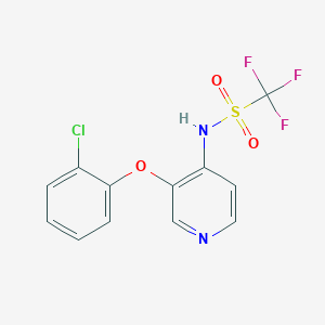 molecular formula C12H8ClF3N2O3S B14190794 N-[3-(2-chlorophenoxy)-4-pyridinyl]trifluoromethanesulfonamide CAS No. 833455-51-9