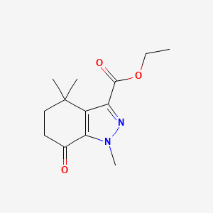 Ethyl 1,4,4-trimethyl-7-oxo-4,5,6,7-tetrahydro-1H-indazole-3-carboxylate