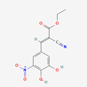 Ethyl (2E)-2-cyano-3-(3,4-dihydroxy-5-nitrophenyl)prop-2-enoate