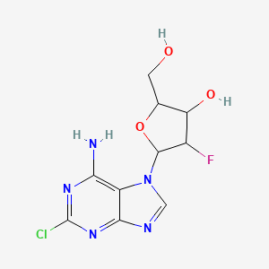 (2R,3R,4R,5R)-5-(6-Amino-2-chloro-7H-purin-7-yl)-4-fluoro-2-(hydroxymethyl)tetrahydrofuran-3-ol
