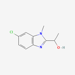 molecular formula C10H11ClN2O B1419109 1-(6-chloro-1-methyl-1H-1,3-benzodiazol-2-yl)ethan-1-ol CAS No. 1145670-41-2