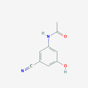 molecular formula C9H8N2O2 B14191166 N-(3-Cyano-5-hydroxyphenyl)acetamide CAS No. 885044-42-8