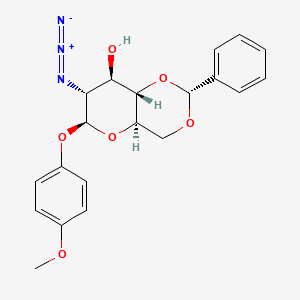 molecular formula C20H21N3O6 B1419117 4-Methoxyphenyl 2-Azido-4,6-O-benzylidene-2-deoxy-beta-D-glucopyranoside CAS No. 1430068-18-0