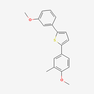 molecular formula C19H18O2S B1419119 2-(4-Methoxy-3-methylphenyl)-5-(3-methoxyphenyl)thiophene CAS No. 1193525-42-6