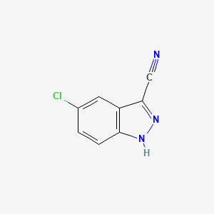 molecular formula C8H4ClN3 B1419124 5-chloro-1H-indazole-3-carbonitrile CAS No. 29646-35-3