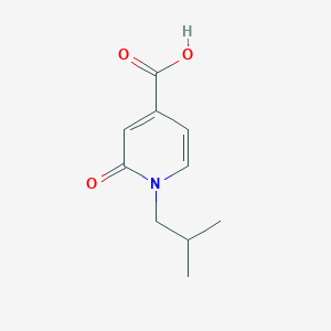 molecular formula C10H13NO3 B1419125 1-(2-Methylpropyl)-2-oxo-1,2-dihydropyridine-4-carboxylic acid CAS No. 952511-66-9