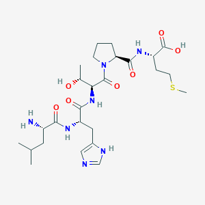 molecular formula C26H43N7O7S B14191272 L-Leucyl-L-histidyl-L-threonyl-L-prolyl-L-methionine CAS No. 880348-73-2