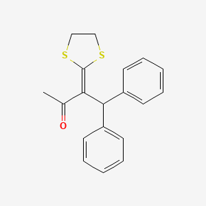 molecular formula C19H18OS2 B14191301 3-(1,3-Dithiolan-2-ylidene)-4,4-diphenylbutan-2-one CAS No. 925208-20-4
