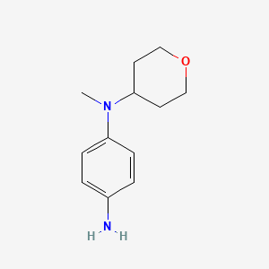 molecular formula C12H18N2O B1419136 N1-methyl-N1-(oxan-4-yl)benzene-1,4-diamine CAS No. 1156243-17-2