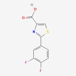 molecular formula C10H5F2NO2S B1419137 2-(3,4-Difluorophenyl)-1,3-thiazole-4-carboxylic acid CAS No. 1156584-54-1