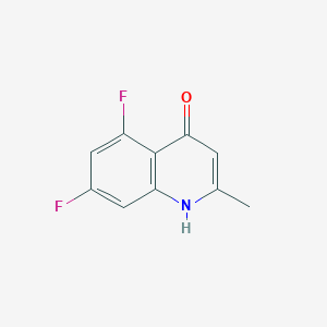 molecular formula C10H7F2NO B1419140 5,7-Difluoro-4-hydroxy-2-methyl-quinoline CAS No. 288151-40-6