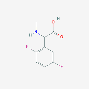 molecular formula C9H9F2NO2 B1419141 2-(2,5-Difluorophenyl)-2-(methylamino)acetic acid CAS No. 1192660-36-8