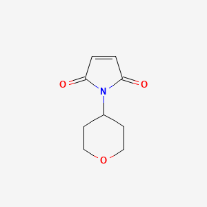 molecular formula C9H11NO3 B1419145 1-(oxan-4-yl)-2,5-dihydro-1H-pyrrole-2,5-dione CAS No. 1153384-12-3
