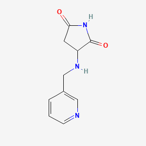 molecular formula C10H11N3O2 B1419147 3-[(Pyridin-3-ylmethyl)amino]pyrrolidine-2,5-dione CAS No. 116632-81-6