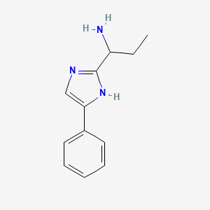 molecular formula C12H15N3 B1419149 1-(4-phenyl-1H-imidazol-2-yl)propan-1-amine CAS No. 1157056-08-0