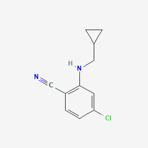 molecular formula C11H11ClN2 B1419150 4-Chloro-2-[(cyclopropylmethyl)amino]benzonitrile CAS No. 1153005-78-7